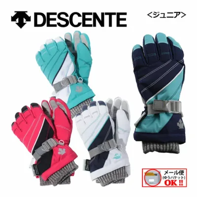 【1点までメール便可】 デサント 【DESCENTE】 ジュニア スキーグローブ DWDUJD62 スキー手袋 5本指 (子供用/小学生/キッズ/スキーグラブ/握りやすい/濡れにくい/抗菌防臭)