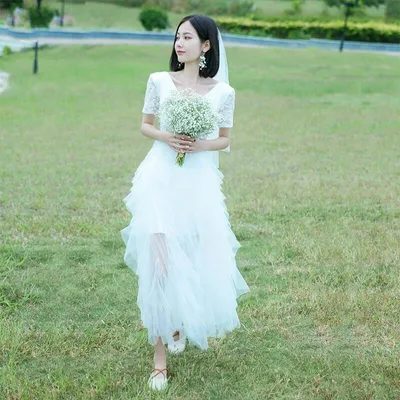 大きいサイズ ブライダル 花嫁 二次会 結婚式 フォーマ aライン