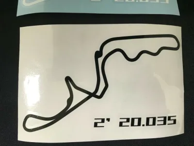 サーキットコース図レイアウトステッカー*タイム表示オプション
