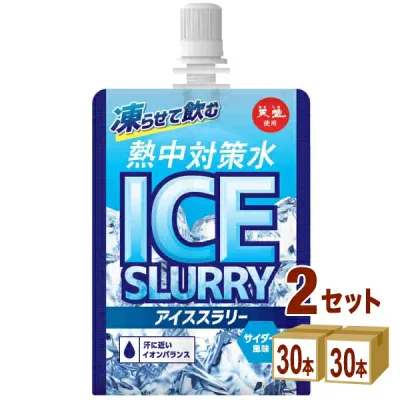 訳あり 季節商品のため 赤穂化成 熱中対策水 アイススラリー サイダー風味 熱中症 120g×30本×2ケース (60本)【送料無料※一部地域は除く】