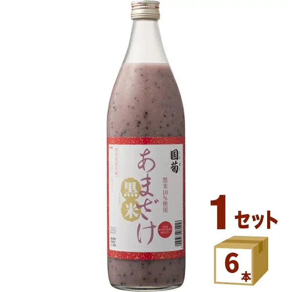 国菊 黒米 甘酒 あまざけ 985g×6本 飲料【送料無料※一部地域は除く】