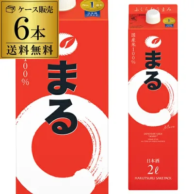 【9/15限定 全品P3倍】【2L×6本販売】日本酒 白鶴 サケパック まる 2L 紙パック × 6本白鶴まる 2000ml 清酒 KOB 最強配送