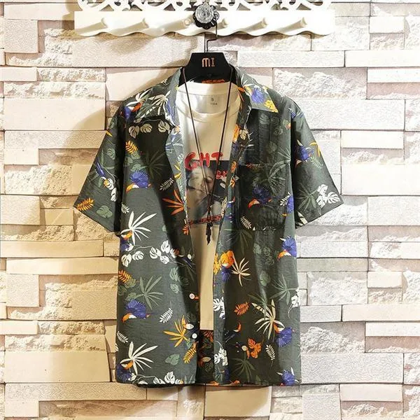 【楽天スーパーSALE】アロハシャツ メンズ 半袖 カジュアルシャツ ハワイ 花柄シャツ ス 開襟シャツ おしゃれ サマーウエア リゾート 半袖シャツ 夏 夏服 新作