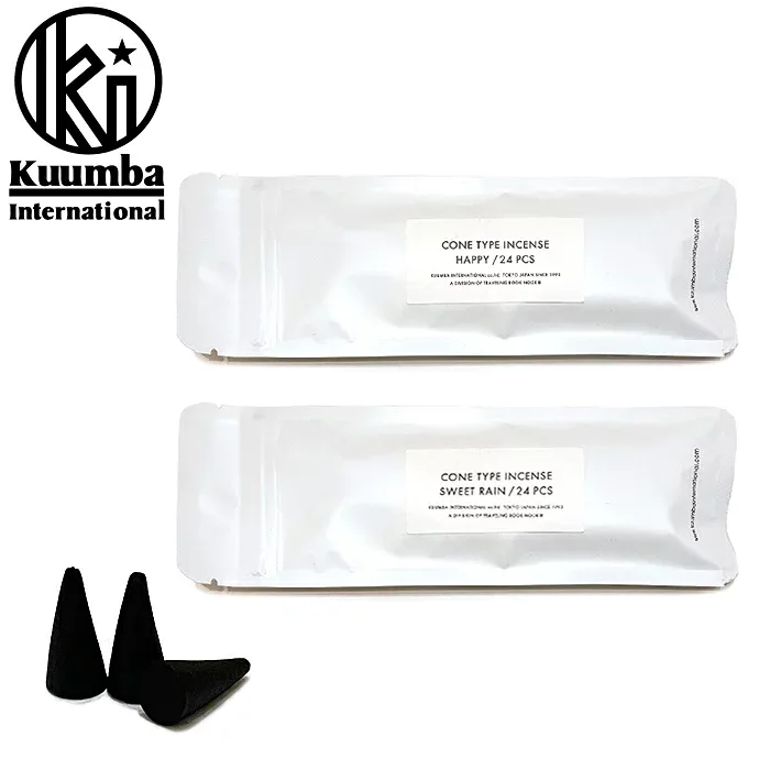 Kuumba クンバ CONE TYPE INCENSE 24PCS コーン タイプ インセンス 24ピース 三角香 コーン香 ミニ お香 フレグランス 芳香 消臭 リフレッシュ リラックス アロマ ナチュラル インテリア ギフト 日本製 4種類