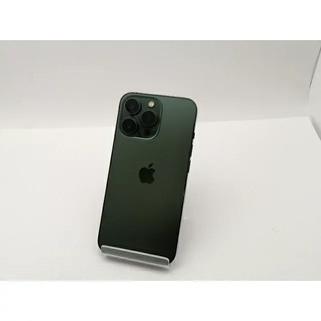 【中古】【赤ロム保証あり】Apple au 【SIMフリー】 iPhone 13 Pro 256GB アルパイングリーン MNDY3J/A【那珂川】保証期間1週間【ランクC】
