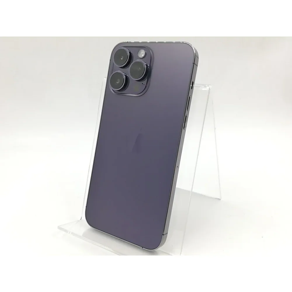 【中古】Apple au 【SIMフリー】 iPhone 14 Pro Max 1TB ディープパープル MQ9N3J/A【津田沼】保証期間1ヶ月【ランクC】