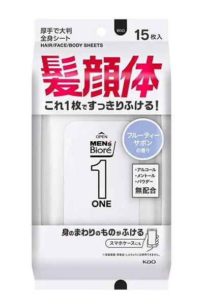 ★まとめ買い★ 花王 メンズビオレ ONEシート清潔感のあるフルーティーサボンの香り 15枚 ×24個【イージャパンモール】
