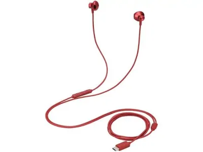 【お取り寄せ】エレコム 有線イヤホン 1.2m Type-C レッド EHP-DF10IMRD ヘッドセット 通話用イヤホン PC周辺機器 パソコン 家電