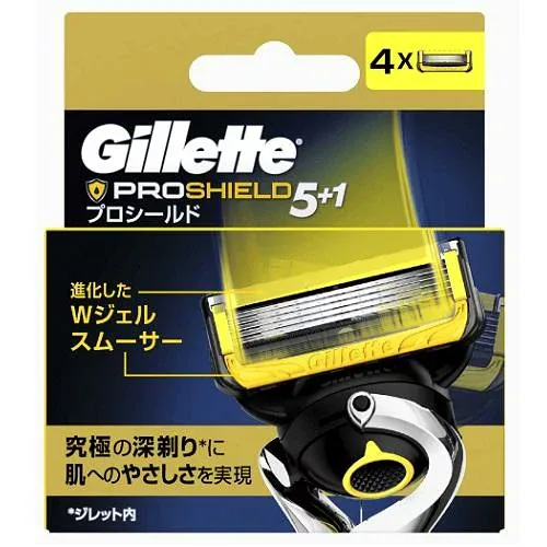 ジレット プロシールド 替刃 (4個入) P&GJapan プロシ-ルドカエバ4B