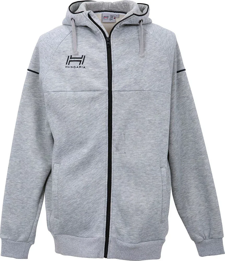 Hungaria(ハンガリア) ラグビー フルジップ フード付き スウェットパーカー メンズ(GREY・サイズ:M) SP-HGD002-GREY-M