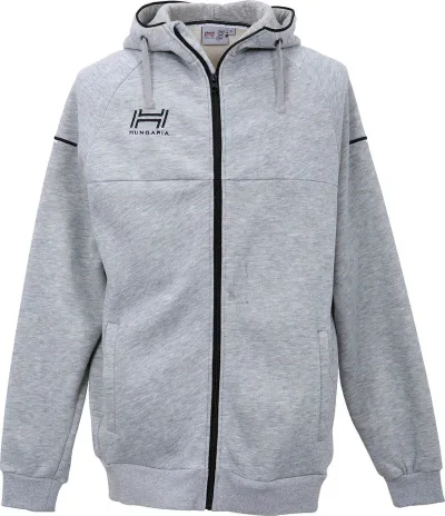Hungaria(ハンガリア) ラグビー フルジップ フード付き スウェットパーカー メンズ(GREY・サイズ:M) SP-HGD002-GREY-M