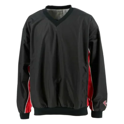 Converse Unisex V-neck warm-up jacket (black x red, size: M) CON-CB182113S-1964-M CONVERSE