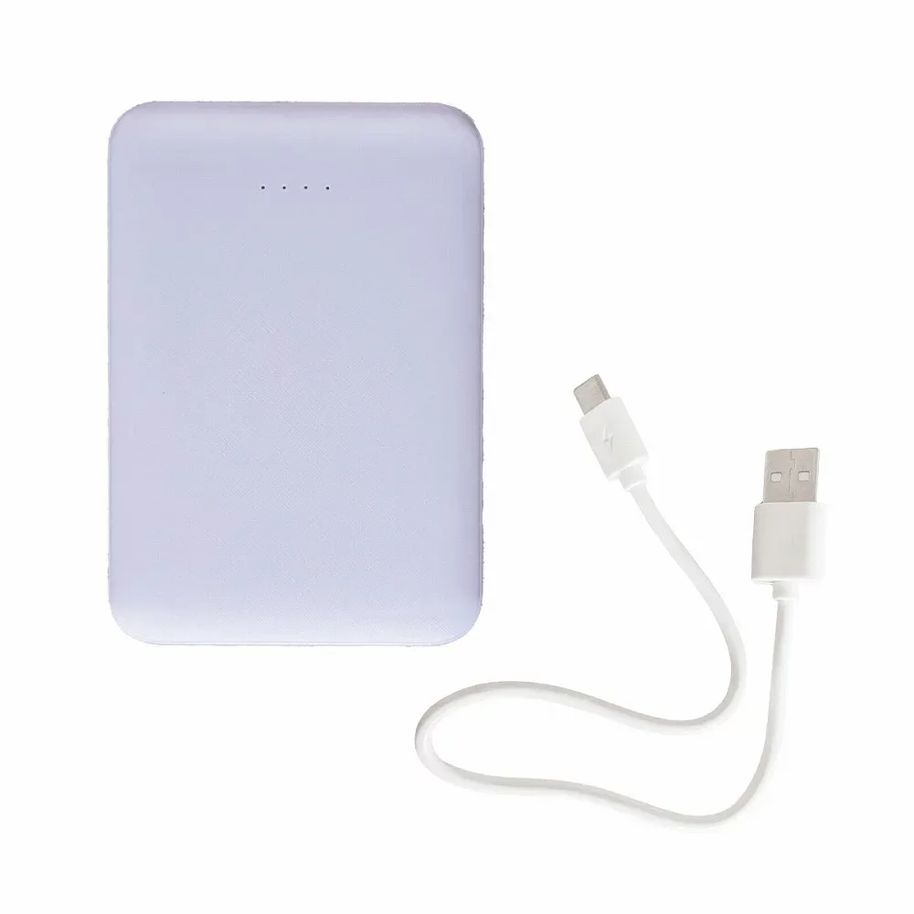 インプリンク Type-C1ポート/USB2ポート 超薄型モバイルバッテリー 5000mAh 30cm(パープル) Imprinc IML1C2U5002PU