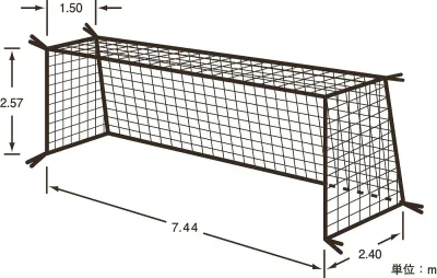 ゼットガッコウタイイク 一般サッカーゴールネット120T ZZ-ZKN200