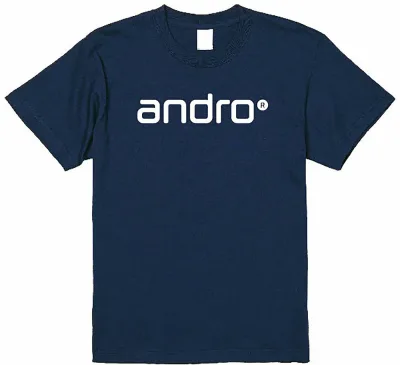 andro(アンドロ) ユニセックス ナパTシャツ コットン(インディゴ×ホワイト・サイズ:L) AND-300023042-L