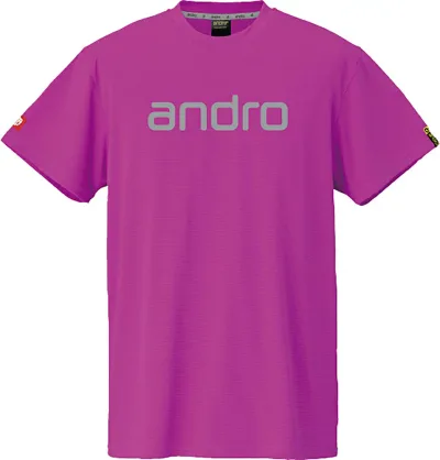 andro(アンドロ) アンドロ ナパTシャツ デオ(ピンク×シルバー・サイズ:S) AND-300023050-S 卓球