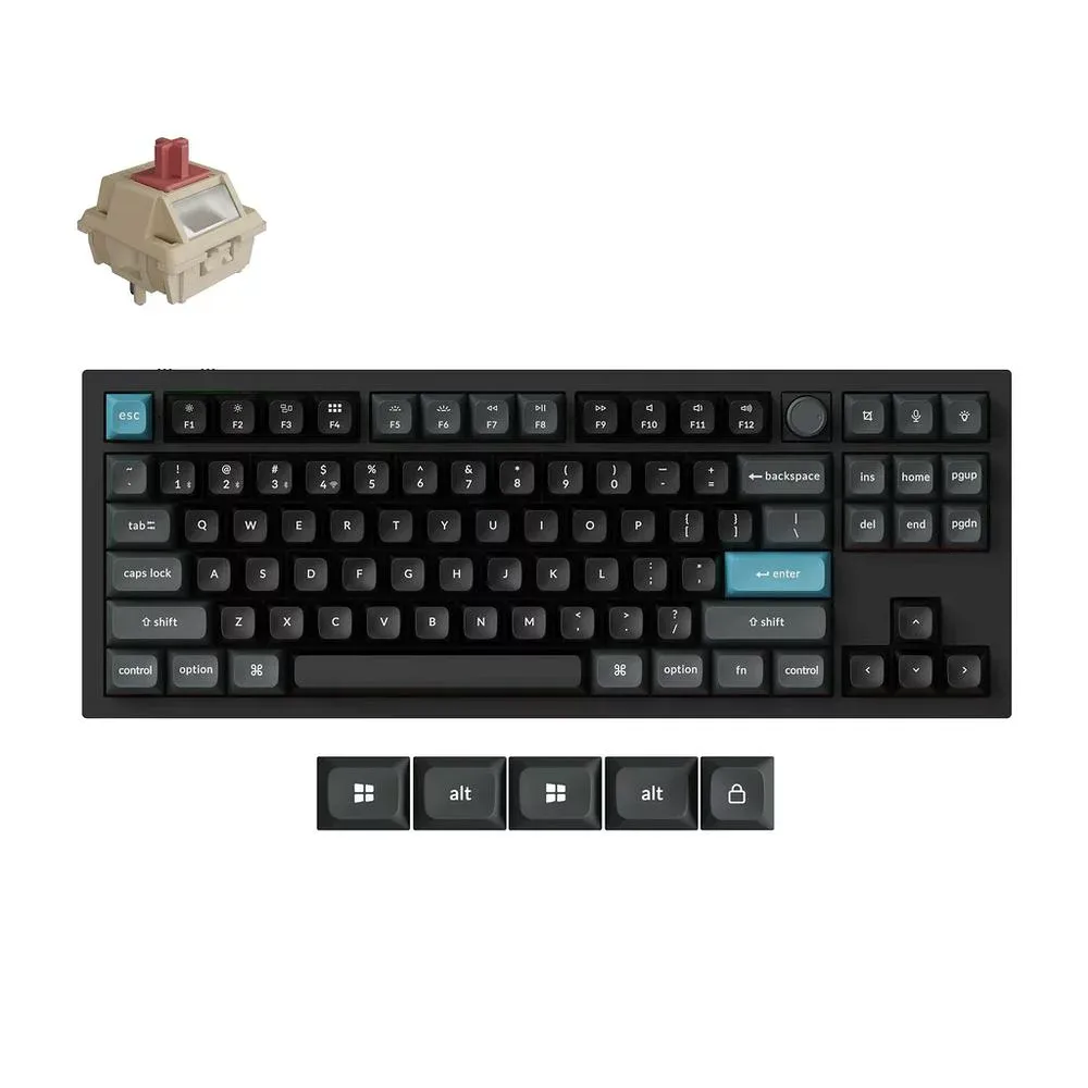 Keychron|キークロン Q3 Ultra 8K ワイヤレスカスタムメカニカルキーボード 英語配列 Keychron Silk POMスイッチ 赤軸(ブラック) Q3U-M1-US