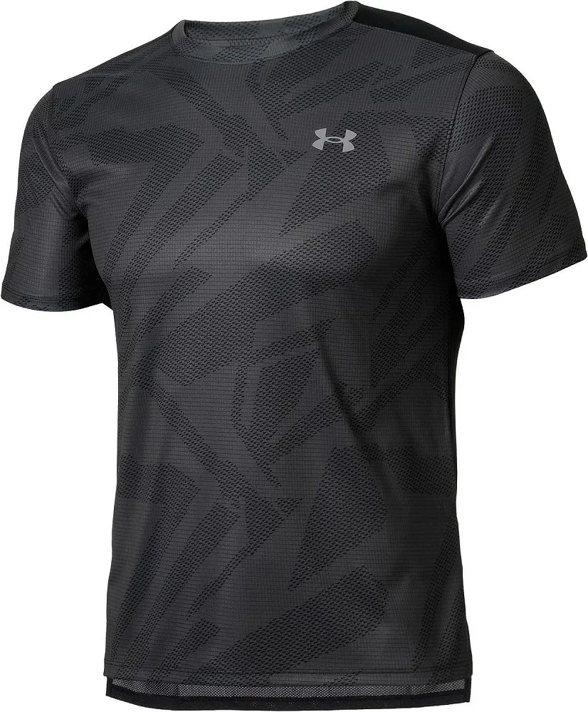 アンダーアーマー メンズ UAスピードストライド プリント ショートスリーブ Tシャツ(Black・サイズ:MD) 6012737-001-MD UNDER ARMOUR