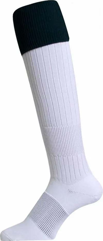 マイン RUGBY SOCKS(ホワイト×ダークグリーン) ソックス 25-27cm EBS-425