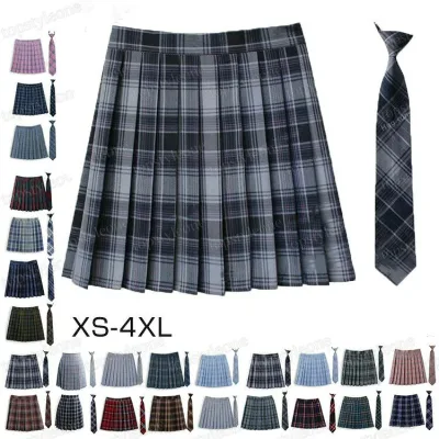 【マラソン限定5】制服 学生制服スカート 2点セット ネクタイ+スカート 20タイプ チェック柄プリーツスカート(スクール?制服) 女子高生