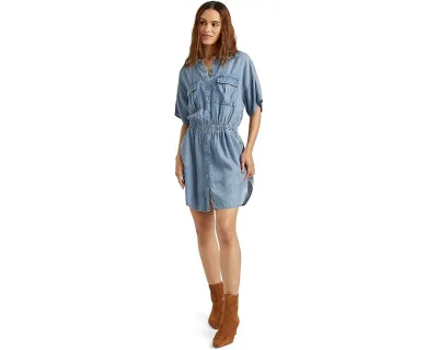 スプレンディッド 藍色 インディゴ ドレス レディース 【 SPLENDID RACQUEL INDIGO MINI DRESS / 】 レディースファッション