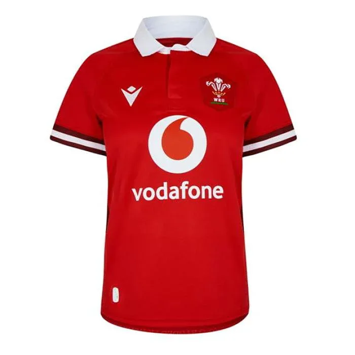 Macron 【 Wales Rugby 6 Nations Home Shirt 2023 Adults Men Red 】 ラグビー メンズ Red 赤・レッド