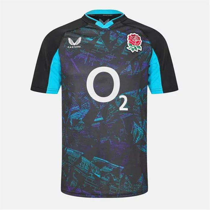 Castore 【 England Rugby Away Shirt 2025 Adults Men Black/Blue 】 ラグビー メンズ 黒色 ブラック 青色 ブルー