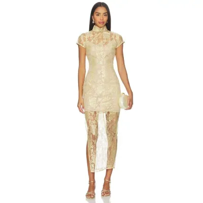 Sau Lee 【 Malia Lace Dress Women Light Gold 】 ドレス レディース ゴールド