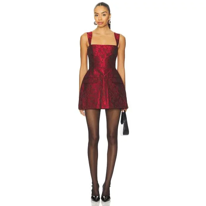 アマンダアプリチャード Amanda Uprichard 【 X Revolve Bethany Romper Women Ruby 】 ロンパース レディース