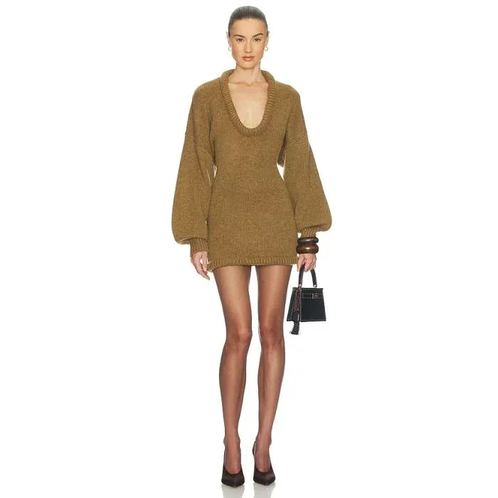 Helsa 【 Vilde Micro Mini Dress Women Light Olive 】 Micro ミクロ ドレス レディース olive オリーブ
