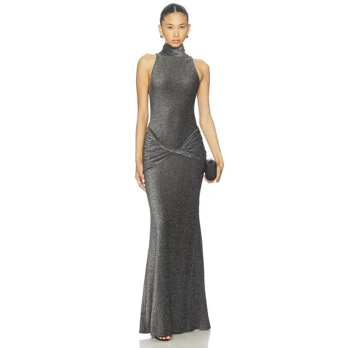 Delfi 【 Roya Dress Women Gunmetal 】 ドレス レディース