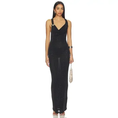 Superdown 【 Kincade Halter Maxi Dress Women Black 】 ドレス レディース 黒色 ブラック