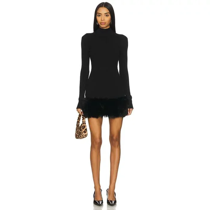 Majorelle 【 Zoey Faux Fur Mini Dress Women Black 】 ドレス レディース 黒色 ブラック