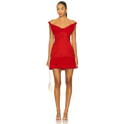 Majorelle 【 Tia Mini Dress Women Cherry Red 】 ドレス レディース Red 赤・レッド