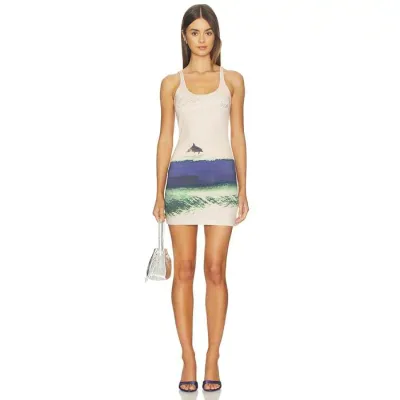 Blumarine 【 Print Jersey Dress Women Purple &Amp; Grain 】 ジャージ ドレス レディース Purple 紫・パープル