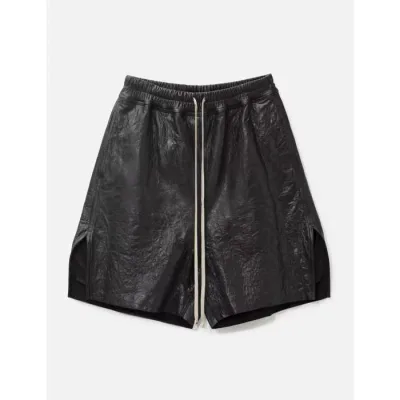 リックオウエンス Rick Owens 【 Boxers In Tumbled Lamb Leather Men 09 Black 】 レザー メンズ 黒色 ブラック