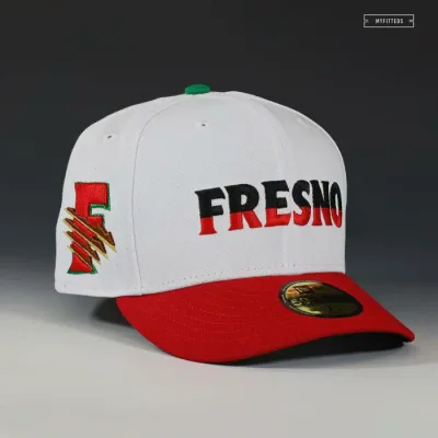 ニューエラ New Era 【 Fresno Grizzlies Growlifornia Cali Dunk Sb Inspired Fitted Cap Unisex Glacial White / Radiant Red / Botany Green 】 グリズリーズ ダンク エスビー キャップ 帽子 ユニセックス 白色 ホワイト Red 赤