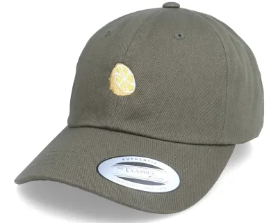 Abducted 【 Tiny Half Lemon Olive Dad Cap 】 ハーフ オリーブ キャップ 帽子 Green Green 緑・グリーン