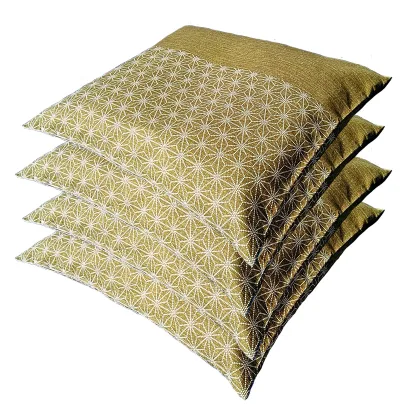 Zabuton cover, Happan size, 59 x 63 cm, 4 sheets, Shijirama hemp green, 59 x 63 cm, free shipping, made in Japan, 59 x 63, for inns, commercial use, pubs, Japanese rooms, Western rooms, Japanese style, Western style, Scandinavian, memorial service, cotton, bargain, washable, stylish, cotton, zipper floor cushion cover, all seasons.