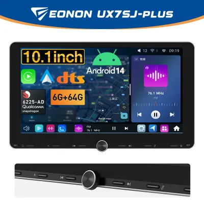 【30%OFFクーポン 8/22~8/23】ディスプレイオーディオ QCM6225-AD android14 6+64GB 2din 10.1インチ QLED カーオーディオ DTS bluetooth carplay android auto対応 ミラーリング アンドロイドナビ DTS ワイドFM/FM/AM カーナビ 技適認証(UX7SJ-PLUS)