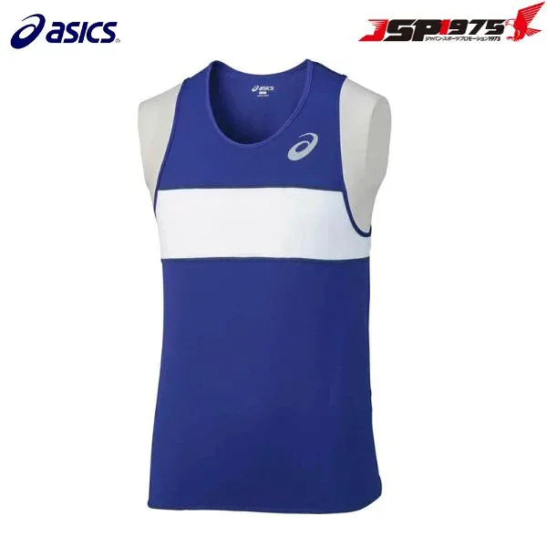 送料無料 クロネコゆうパケット アシックス ASICS 大人用 M'Sランニングシャツ メンズ トレーニング ランニング ブルーカラー L XT1039