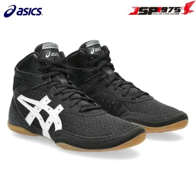 送料無料 アシックス asics ジュニア レスリングシューズ マットフレックス 7 GS レスリング 格闘技 シューズ ハイカット 靴 ブラックカラー 22.0cm 1084A011