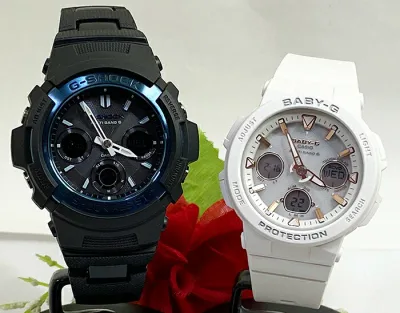 【愛の証 一緒にタフな時を刻もう】ペアウオッチ gショックGショックペア G-SHOCK BABY-G ペアウォッチ ペア腕時計 カシオ 2本セット gショック 電波ソーラー AWG-M100BC-2AJF BGA-2500-7AJF ブランド 婚約 夫婦 高級 クリスマス プレゼント