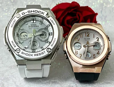 【愛の証 一緒にタフな時を刻もう】ペアウオッチ gショックGショック ペアウォッチ G-SHOCK BABY-G カシオ 2本セット ソーラー電波 アナデジ GST-W310-7AJF MSG-W610G-1AJF 手書きのメッセージお付けします