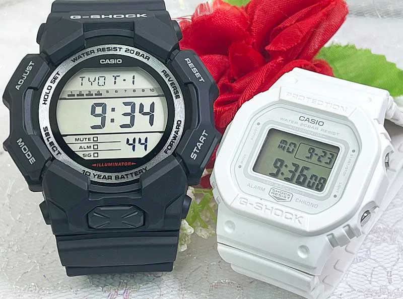 【愛の証 一緒にタフな時を刻もう】Gショック ペアウオッチ gショック 人気 婚約 夫婦 高級クリスマスおすすめG-SHOCK ペア腕時計 カシオ GD-010-1JF GMD-S5600BA-7JFプレゼント ギフト 誕生日 御祝い 銀婚式 結婚記念日バレンタイン 婚約