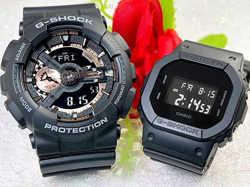 【愛の証 一緒にタフな時を刻もう】GショックペアウオッチG-SHOCK BABY-G ペア腕時計 カシオ 2本セット GA-110RG-1AJFGMD-S5610BB-1JFラッピング無料 メッセージカード クリスマス プレゼント 誕生日 御祝い還暦 銀婚式 結婚記念日 婚約夫婦 高級 おすすめ