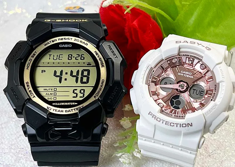 【愛の証 一緒にタフな時を刻もう】Gショックペアウオッチ G-SHOCK BABY-G カシオ 2本セット アナデジ 新品 クリスマス プレゼント 誕生日 御祝い還暦 銀婚式 結婚記念日 婚約 人気 婚約 夫婦 高級 白 ホワイト おすすめ GD-010GB-1A9JFBA-130-7A1JF