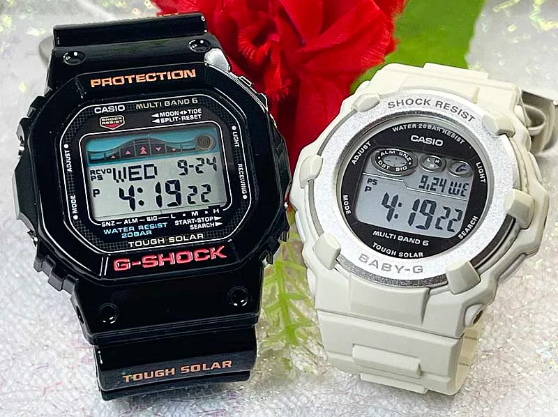 【愛の証 一緒にタフな時を刻もう】ペアウオッチ gショックGショック ペアウォッチ G-SHOCK BABY-G カシオ 2本セット ソーラー電波 アナデジGWX-5600-1JFBGR-3003NC-7JFブランド 婚約 夫婦 高級 クリスマス プレゼント