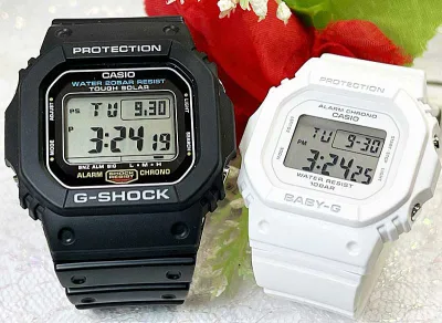 【愛の証 一緒にタフな時を刻もう】白いペアウオッチ gショックGショック 婚約 夫婦 高級 クリスマス プレゼント おすすめG-SHOCK BABY-G ペア腕時計 カシオ 2本セット G-5600UE-1JFBGD-565U-7JFデジタル 婚約おすすめ 誕生日 御祝い