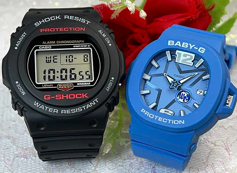 【愛の証 一緒にタフな時を刻もう】Gショック ペアウオッチ G-SHOCK ペア腕時計 カシオ プレゼント ギフト クリスマス誕生日 御祝い還暦 銀婚式 結婚記念日バレンタイン 婚約 婚約夫婦 高級クリスマス プレゼント DW-5750UE-1JFBGA-10D-2A2JF